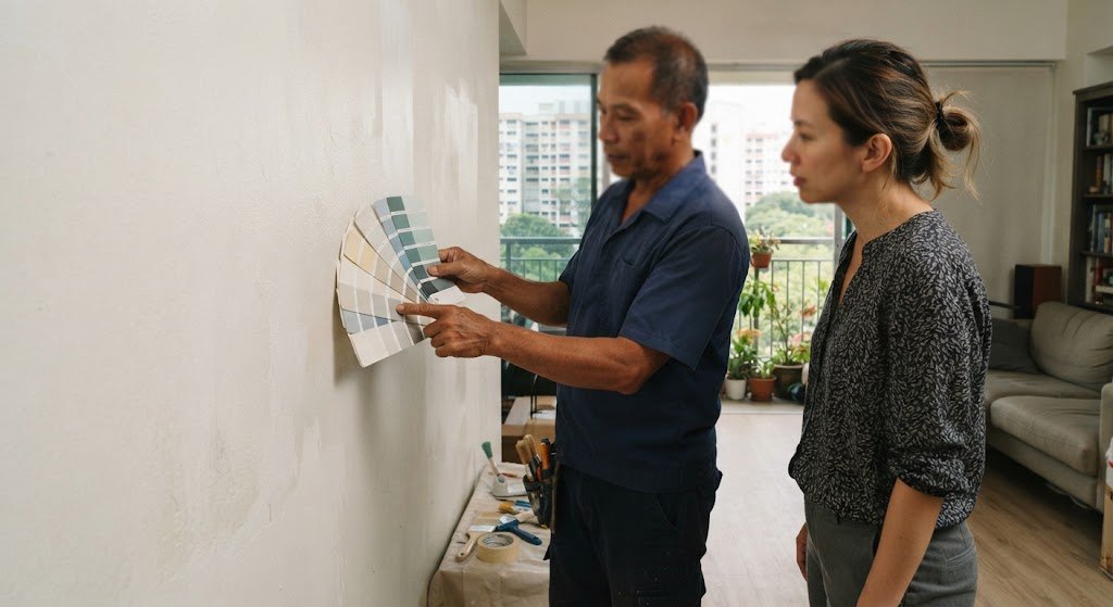 Yuscoat painter at a Singapore home